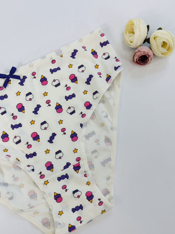 شورت زنانه باریش گلدن اسلیپ پنبه لاکرا تمام چاپ