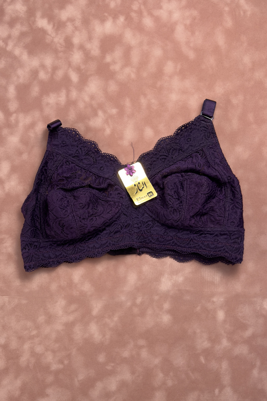 سوتین زنانه الناز تمام گیپور کد 2050 بنفش