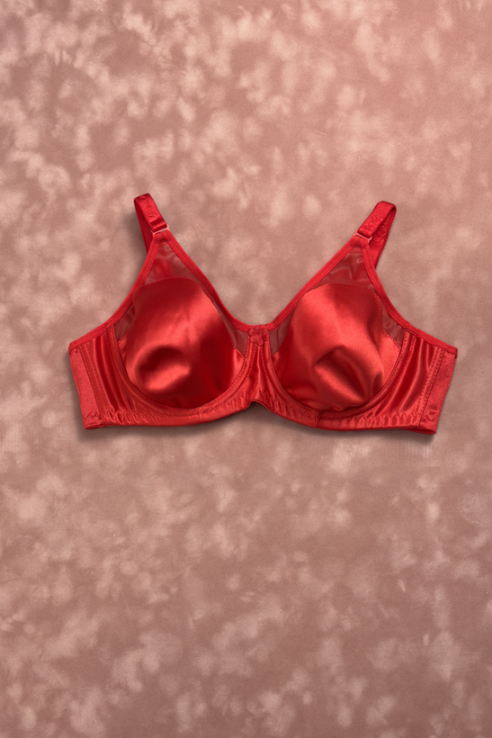 سوتین زنانه مردی فنردار پرلون کد 180 قرمز