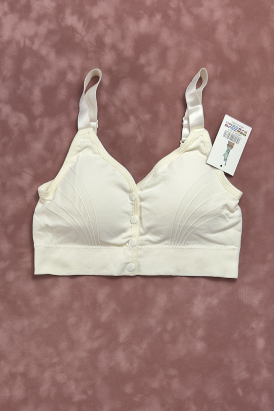 نیم تنه زنانه کش پهن پنبه لاکرا الوان جلوبازشو کرم